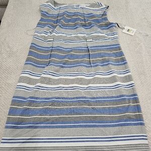 Striped Blue and Gray Women's Skirt